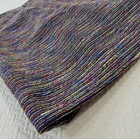 Loft Multicolor Tweed Skirt Brass Tone Buttons Size 00 Petite - Picture 10 of 14